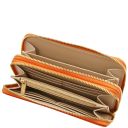Mira Double zip Around Leather Wallet Оранжевый TL142331