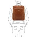 Bangkok Leather Laptop Backpack - Large Size Natural TL141987