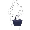 Clara Borsa a Mano in Pelle Blu scuro TL142313