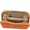 Kore Exklusive Damenbrieftasche aus Leder mit Rundum-Reißverschluss Orange TL142321