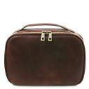 Marvin Trousse de Toilette en Cuir Marron foncé TL142326