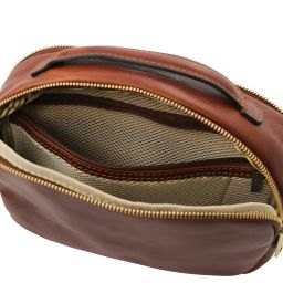 Marvin Trousse de Toilette en Cuir Marron TL142326