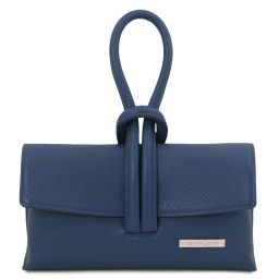TL Bag Pochette in Pelle Blu scuro TL141990