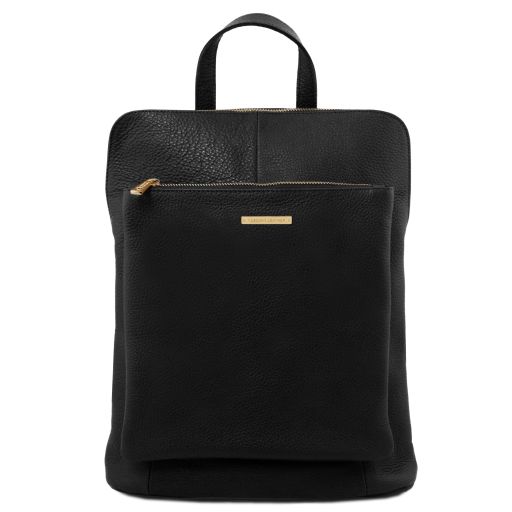 TL Bag Soft Leather Backpack for Women Black TL140444