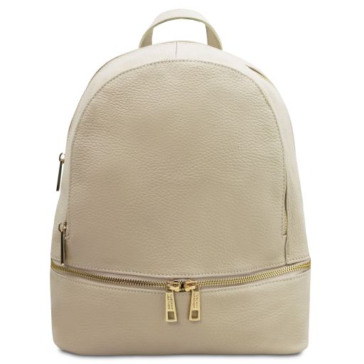 TL Bag Soft Leather Backpack Beige TL142280