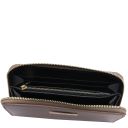 Ilizia Exclusive zip Around Leather Wallet Dark Taupe TL142317
