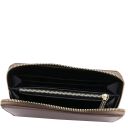 Ilizia Exclusive zip Around Leather Wallet Dark Taupe TL142317