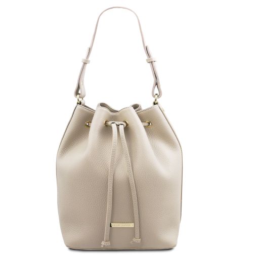 TL Bag Leather Bucket bag Beige TL142311