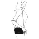 TL Bag Leather Shoulder bag Black TL142290
