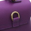 Silene Leather Convertible Backpack Handbag Purple TL142152