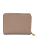 Leda Exclusive zip Around Leather Wallet Светлый серо-коричневый TL142320
