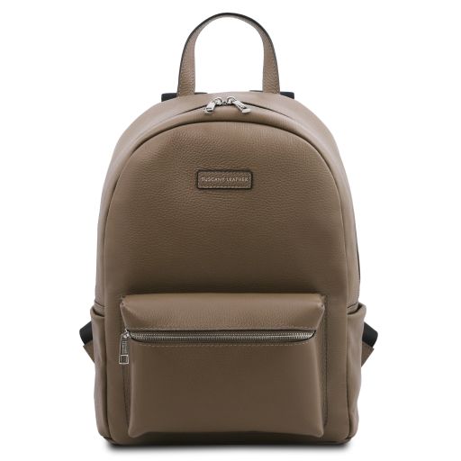 Dakota Sac à dos en Cuir Souple Taupe foncé TL142333