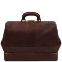 Giotto Exclusive Double-bottom Leather Doctor bag Dark Brown TL142344