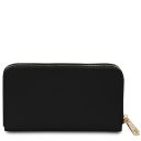 Gaia Double zip Around Leather Wallet Black TL142343