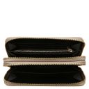 Gaia Double zip Around Leather Wallet Light Taupe TL142343