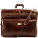 Papeete Kleidersack aus Leder mit Grosse Vortasche Braun TL142348
