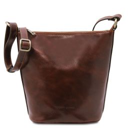 Giusi Leather Shoulder bag Brown TL142334