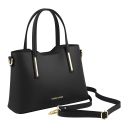 Olimpia Shopper Tasche aus Leder - Klein Schwarz TL141591