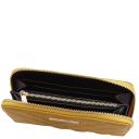 Penelope Exklusive Damenbrieftasche aus Weichem Leder mit Rundum-Reißverschluss Senf TL142316