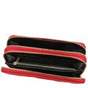 Ada Doppel Rundum-Reißverschluss Damenbrieftasche aus Weichem Leder Lipstick Rot TL142349