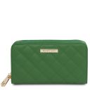 Ada Double zip Around Soft Leather Wallet Green TL142349