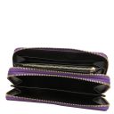 Ada Double zip Around Soft Leather Wallet Purple TL142349