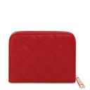 Teti Exklusive Damenbrieftasche aus Weichem Leder mit Rundum-Reißverschluss Lipstick Rot TL142319