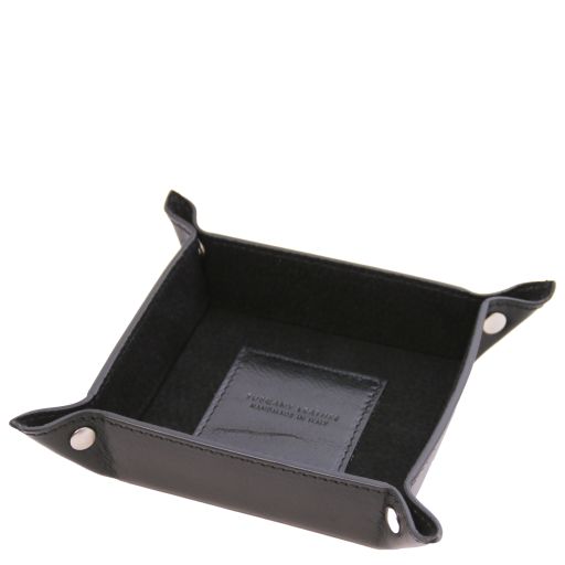 Exclusive Leather Valet Tray Small Size Black TL141136