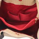 TL KeyLuck Кожаная сумка-шоппер с плетеным теснением Бежевый TL141573
