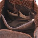 TL KeyLuck Woven Printed Leather Shopping bag Cinnamon TL141573