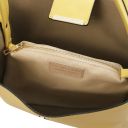 Clio Beuteltasche aus Leder Pastell Gelb TL142356