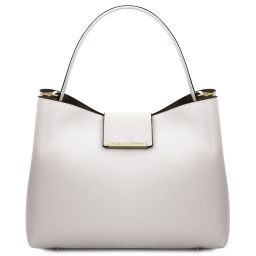 Clio Sac Secchiello en Cuir Blanc TL142356