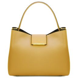 Clio Borsa Secchiello in Pelle Giallo pastello TL142356