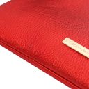 TL Bag Clutch aus Weichem Metallic-Leder Lipstick Rot TL141988