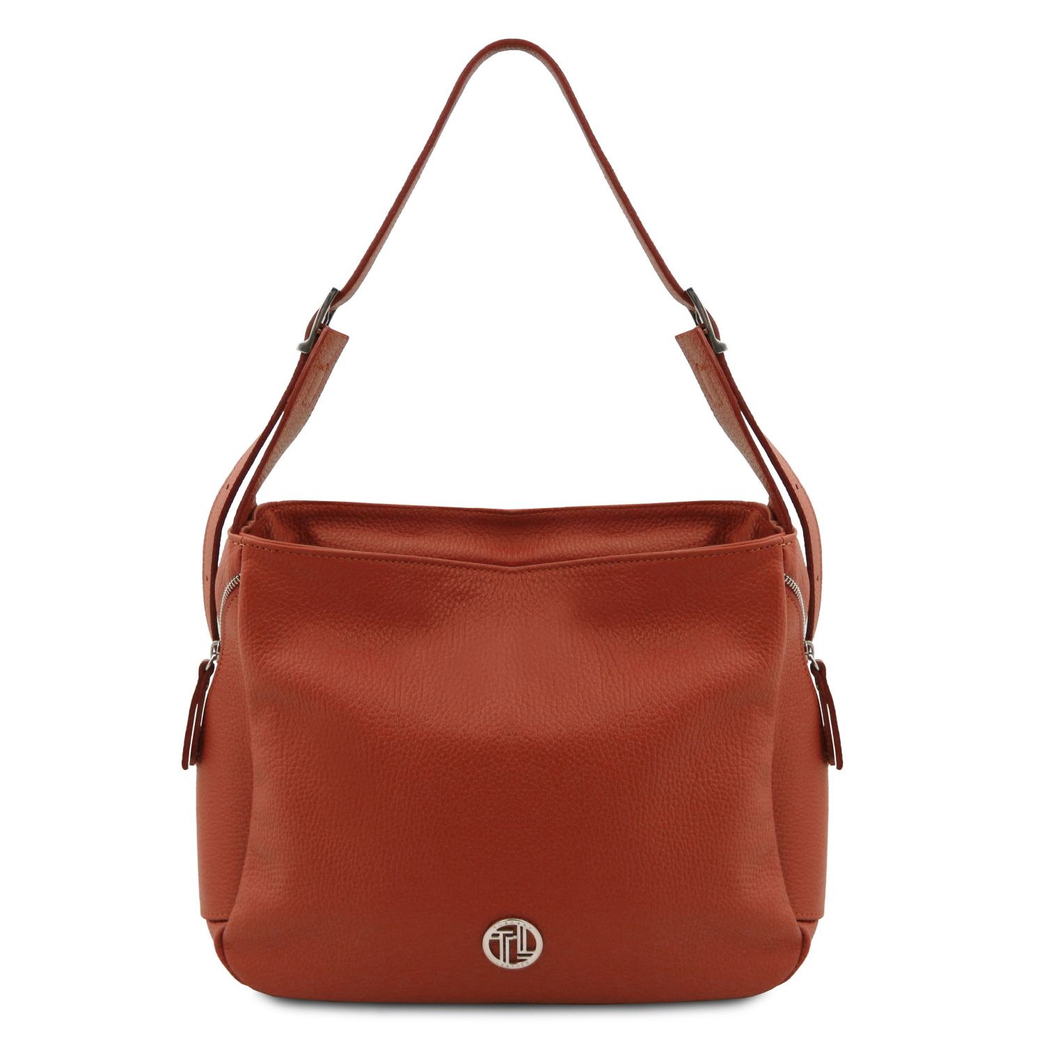 Charlotte Borsa a Spalla in Pelle Morbida Terracotta TL142362