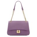 Elettra Soft Leather Shoulder bag Lilac TL142353