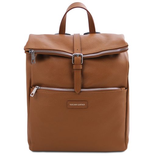 Denver Zaino in Pelle Morbida Cognac TL142355