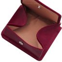 Exklusive Brieftasche aus Leder mit Münzfach Fucsia TL142059