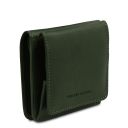 Exklusive Brieftasche aus Leder mit Münzfach Tannengrün TL142059