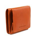 Exklusive Brieftasche aus Leder mit Münzfach Orange TL142059