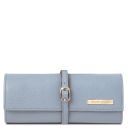 Soft Leather Jewellery Case Light Blue TL142193