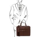 Treviso Leather Laptop Briefcase Coffee TL141986