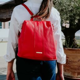 TL Bag Soft Leather Backpack Light Taupe TL142138