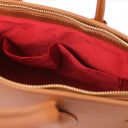 TL Bag Handtasche aus Leder mit Goldfarbenen Beschläge Cognac TL141529