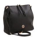 Amy Shopping Tasche aus Weichem Leder Schwarz TL142385