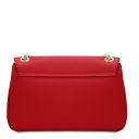 Elettra Borsa a Spalla in Pelle Morbida Rosso Lipstick TL142353