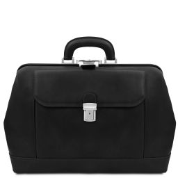 Leonardo Elegante Bolso de Doctor en Piel Negro TL142342