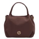 Nora Handtasche aus Weichem Leder Kaffee TL142372