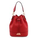 TL Bag Beuteltasche aus Leder Lipstick Rot TL142146