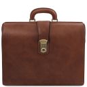 Canova Leather Doctor bag Briefcase 3 Compartments Brown TL142352